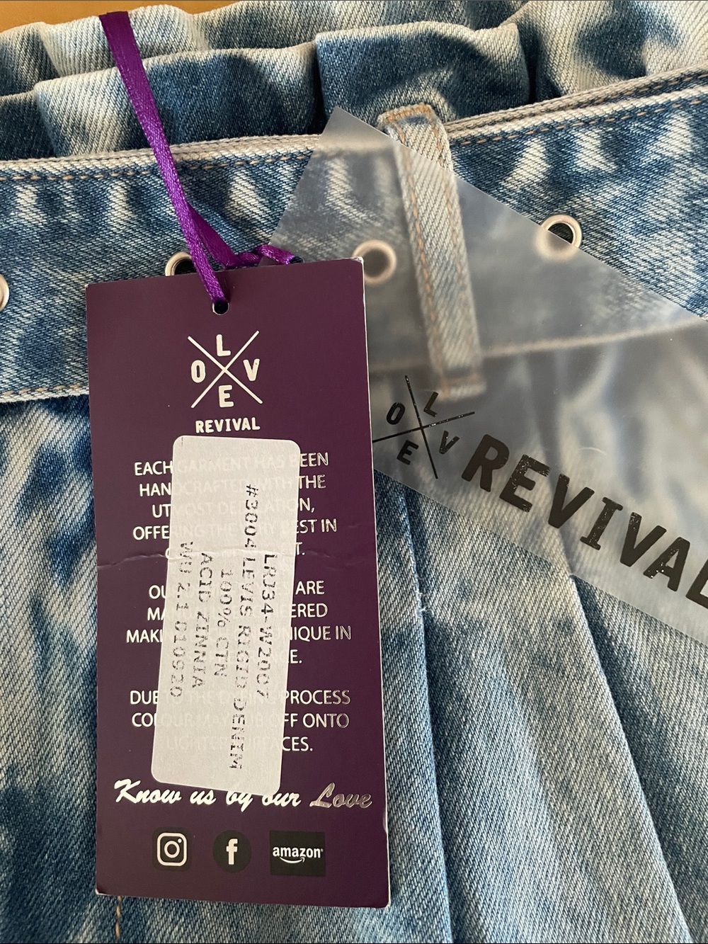 Revival Women’s Light Blue Wide Leg Jeans